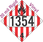 Flammable Solid Class 4.1 UN1354 20mil Rigid Vinyl DOT Placard