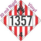 Flammable Solid Class 4.1 UN1357 20mil Rigid Vinyl DOT Placard