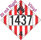 Flammable Solid Class 4.1 UN1437 20mil Rigid Vinyl DOT Placard