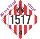 Flammable Solid Class 4.1 UN1517 20mil Rigid Vinyl DOT Placard