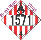 Flammable Solid Class 4.1 UN1571 20mil Rigid Vinyl DOT Placard