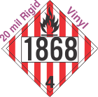 Flammable Solid Class 4.1 UN1868 20mil Rigid Vinyl DOT Placard