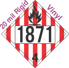 Flammable Solid Class 4.1 UN1871 20mil Rigid Vinyl DOT Placard