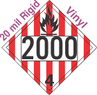 Flammable Solid Class 4.1 UN2000 20mil Rigid Vinyl DOT Placard