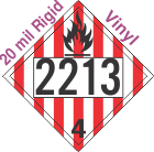 Flammable Solid Class 4.1 UN2213 20mil Rigid Vinyl DOT Placard