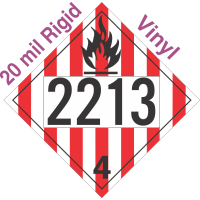 Flammable Solid Class 4.1 UN2213 20mil Rigid Vinyl DOT Placard