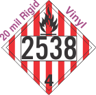 Flammable Solid Class 4.1 UN2538 20mil Rigid Vinyl DOT Placard