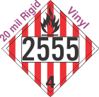 Flammable Solid Class 4.1 UN2555 20mil Rigid Vinyl DOT Placard