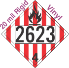 Flammable Solid Class 4.1 UN2623 20mil Rigid Vinyl DOT Placard