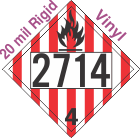 Flammable Solid Class 4.1 UN2714 20mil Rigid Vinyl DOT Placard