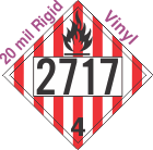 Flammable Solid Class 4.1 UN2717 20mil Rigid Vinyl DOT Placard