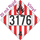 Flammable Solid Class 4.1 UN3176 20mil Rigid Vinyl DOT Placard