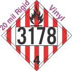 Flammable Solid Class 4.1 UN3178 20mil Rigid Vinyl DOT Placard