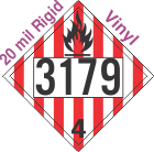 Flammable Solid Class 4.1 UN3179 20mil Rigid Vinyl DOT Placard