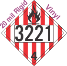 Flammable Solid Class 4.1 UN3221 20mil Rigid Vinyl DOT Placard