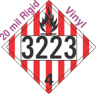 Flammable Solid Class 4.1 UN3223 20mil Rigid Vinyl DOT Placard