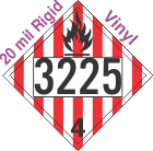 Flammable Solid Class 4.1 UN3225 20mil Rigid Vinyl DOT Placard