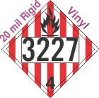 Flammable Solid Class 4.1 UN3227 20mil Rigid Vinyl DOT Placard