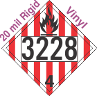 Flammable Solid Class 4.1 UN3228 20mil Rigid Vinyl DOT Placard