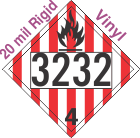 Flammable Solid Class 4.1 UN3232 20mil Rigid Vinyl DOT Placard