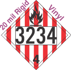 Flammable Solid Class 4.1 UN3234 20mil Rigid Vinyl DOT Placard