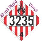 Flammable Solid Class 4.1 UN3235 20mil Rigid Vinyl DOT Placard