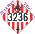 Flammable Solid Class 4.1 UN3236 20mil Rigid Vinyl DOT Placard