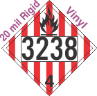Flammable Solid Class 4.1 UN3238 20mil Rigid Vinyl DOT Placard