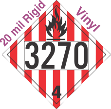 Flammable Solid Class 4.1 UN3270 20mil Rigid Vinyl DOT Placard