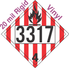 Flammable Solid Class 4.1 UN3317 20mil Rigid Vinyl DOT Placard