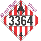 Flammable Solid Class 4.1 UN3364 20mil Rigid Vinyl DOT Placard