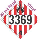 Flammable Solid Class 4.1 UN3369 20mil Rigid Vinyl DOT Placard