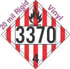 Flammable Solid Class 4.1 UN3370 20mil Rigid Vinyl DOT Placard