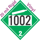 Non-Flammable Gas Class 2.2 UN1002 20mil Rigid Vinyl DOT Placard