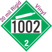 Non-Flammable Gas Class 2.2 UN1002 20mil Rigid Vinyl DOT Placard