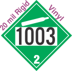 Non-Flammable Gas Class 2.2 UN1003 20mil Rigid Vinyl DOT Placard