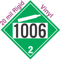 Non-Flammable Gas Class 2.2 UN1006 20mil Rigid Vinyl DOT Placard