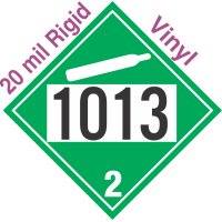 Non-Flammable Gas Class 2.2 UN1013 20mil Rigid Vinyl DOT Placard