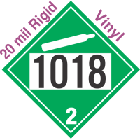 Non-Flammable Gas Class 2.2 UN1018 20mil Rigid Vinyl DOT Placard