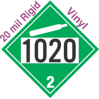 Non-Flammable Gas Class 2.2 UN1020 20mil Rigid Vinyl DOT Placard