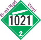 Non-Flammable Gas Class 2.2 UN1021 20mil Rigid Vinyl DOT Placard