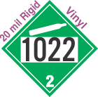 Non-Flammable Gas Class 2.2 UN1022 20mil Rigid Vinyl DOT Placard