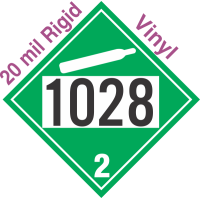 Non-Flammable Gas Class 2.2 UN1028 20mil Rigid Vinyl DOT Placard