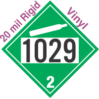 Non-Flammable Gas Class 2.2 UN1029 20mil Rigid Vinyl DOT Placard