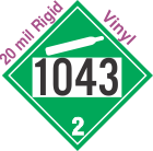 Non-Flammable Gas Class 2.2 UN1043 20mil Rigid Vinyl DOT Placard