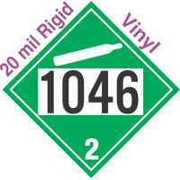 Non-Flammable Gas Class 2.2 UN1046 20mil Rigid Vinyl DOT Placard