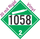 Non-Flammable Gas Class 2.2 UN1058 20mil Rigid Vinyl DOT Placard