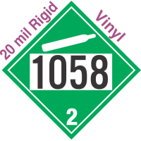 Non-Flammable Gas Class 2.2 UN1058 20mil Rigid Vinyl DOT Placard