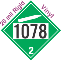 Non-Flammable Gas Class 2.2 UN1078 20mil Rigid Vinyl DOT Placard