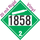 Non-Flammable Gas Class 2.2 UN1858 20mil Rigid Vinyl DOT Placard